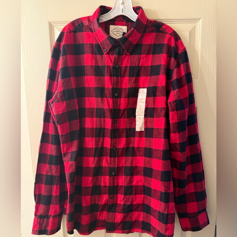 St Johns Bay Flannel Shirt Mens XL